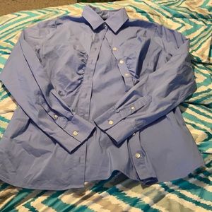 Size Small, Light Blue Lands End Button Down Shirt